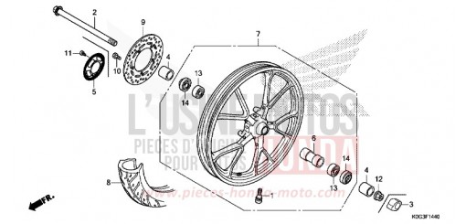 FRONT WHEEL C125AK de 2019